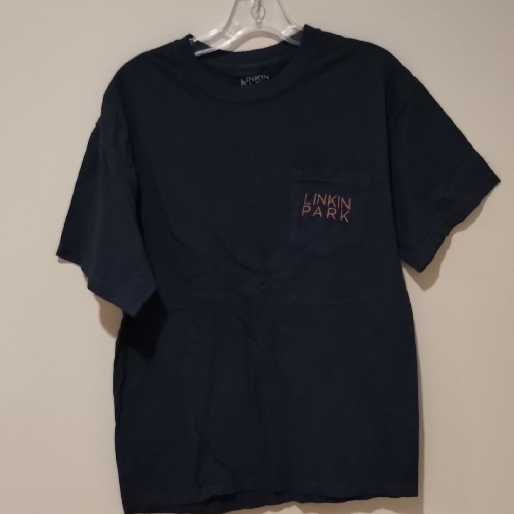 Linkin Park T-shirt M 2017 Black Mint Pocket S/S One More Light